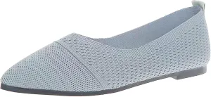 Dress Shoes for Women Pointed Toe Flats Shoes Knit Ballet Shoes Slip On Flat Loafers Dressy Office Shoes Work Shoes