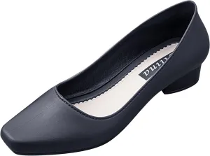 Dress Shoes for Women PU Leather Flats Shoes Comfortable Ballet Flats Dressy Slip on Shoes Ladies Business Shoes