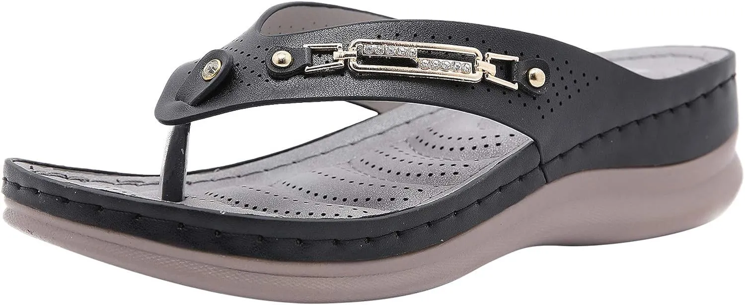 Flip Flops Women Comfort Beach Thong Sandals Indoor Outdoor Sandals for Women Comfort Walking Summer Beach Thong Sandals