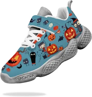 Hetios Halloween Kids Athletic Shoes for Boys Girls Knit Breathable Running Sneakers