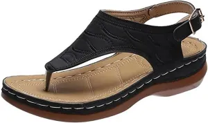 Lausiuoe Flip Flops For Women With Arch Support Wide Width Orthotic Sandals Dressy Summer Walking Orthopedic Sandals