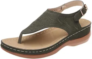 Lausiuoe Orthopedic Sandals For Women Arch Support Dressy Comfortable Plantar Fasciitis Open Toe Orthotic Slides Flip Flops