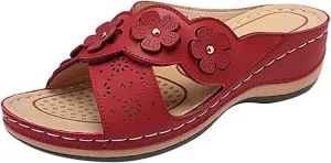Lausiuoe Orthopedic Sandals For Women Plantar Fasciitis Arch Heel Support Casual Summer Orthotic Flat Slides Flip Flops
