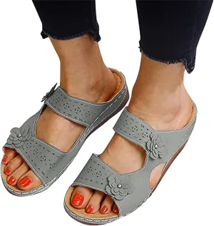 Lausiuoe Orthopedic Sandals for Women,Women's Arch Support Orthotic Sandals Walking Sandals Dressy Summer Flip Flops