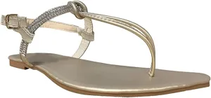 Lausiuoe Sandals for Women Dressy Summer,Women's Comfy Strappy Flat Sandals Casual Comfort T-Strap Gladiator Beach Sandals