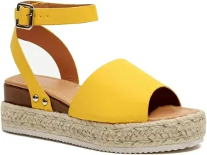 Lausiuoe Wedge Sandals For Women Dressy Summer Open Toe Ankle Strap Platform Espadrille Sandals Casual Strappy Dress Shoes