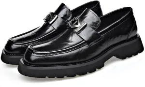 Leather Shoes Classic Men's Leather Dress Shoes Mens Slip On Dress Shoes Luxury Genuine Leather Men's Classic Lace-up Formal Oxfords(10)