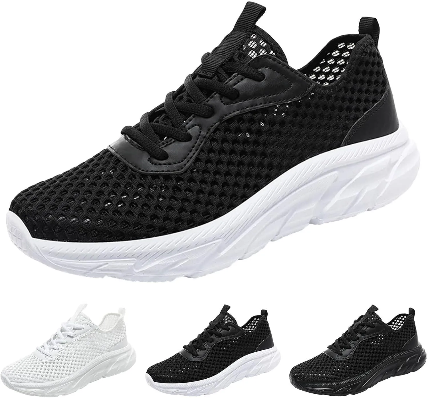 Men Sports Shoes Fashionable and Simple Solid Color Hollowed Out Mesh Breathable and Mens Sneaker Boot Shoes