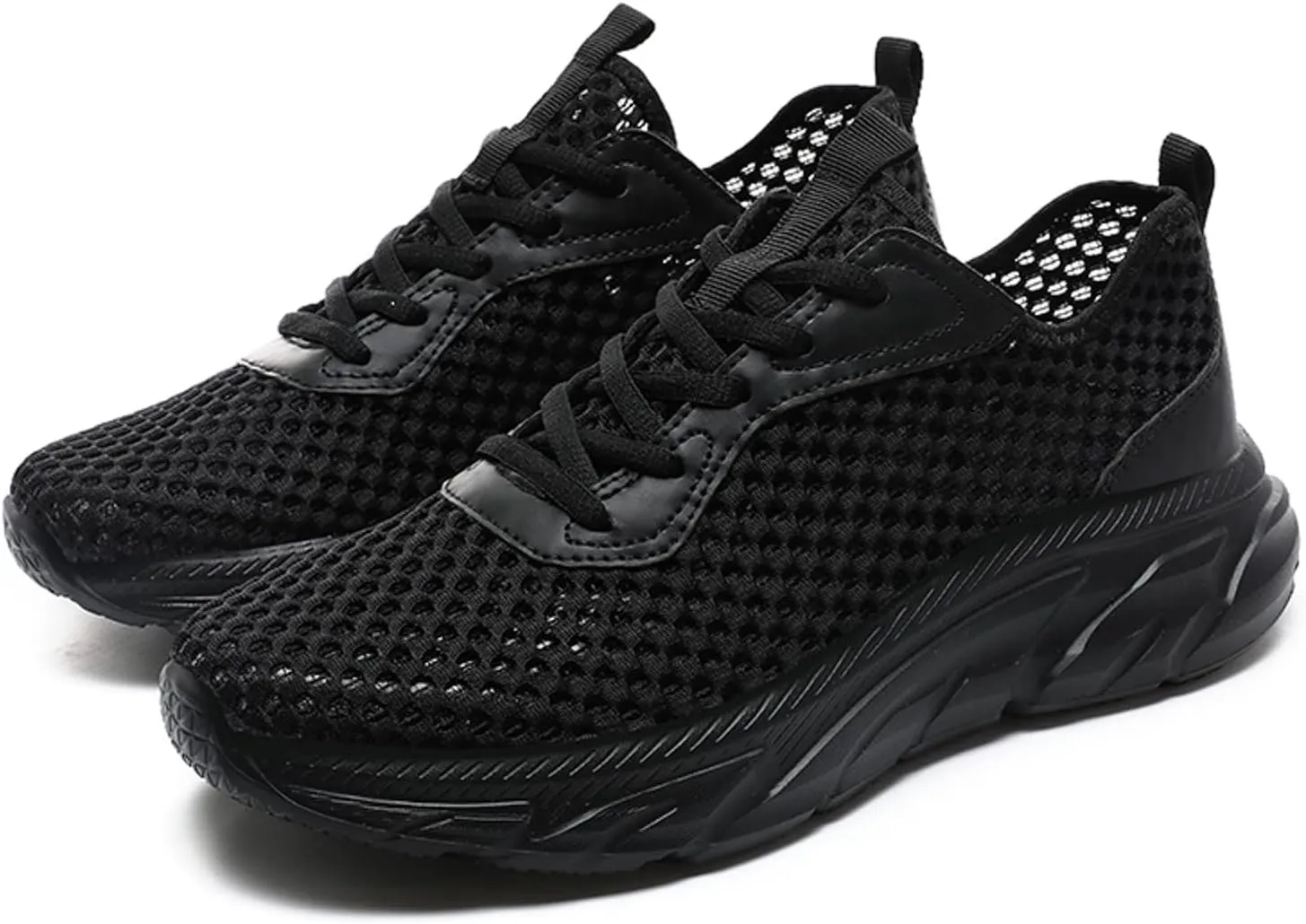 Men Sports Shoes Fashionable and Simple Solid Color Hollowed Out Mesh Breathable and Mens Sneaker Boot Shoes
