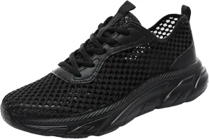 Men Sports Shoes Fashionable and Simple Solid Color Hollowed Out Mesh Breathable and Mens Sneaker Boot Shoes