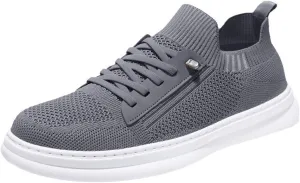 Men's Business Casual Shoes Fly Woven Mesh Breathable Sneakers Comfortable Wide Walking Shoes Jogging Shoes