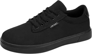 Men's Business Casual Shoes Solid Color Flat Bottomed Running Shoes Comfortable Lace Up Jogging Shoes for Men