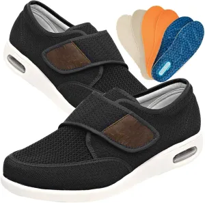 Mens Extra Wide Fit Orthopedic Sneakers with Arch Support - Comfortable Slip-On Athletic Shoes for Road Running and Daily Wear