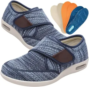 Mens Extra Wide Fit Orthopedic Sneakers with Arch Support - Comfortable Slip-On Athletic Shoes for Road Running and Daily Wear