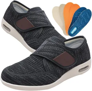 Mens Extra Wide Fit Orthopedic Sneakers with Arch Support - Comfortable Slip-On Athletic Shoes for Road Running and Daily Wear
