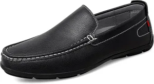 Minishion Mens Slip on Loafers Shoes Simple Comfortable Dress Shoes 8006#