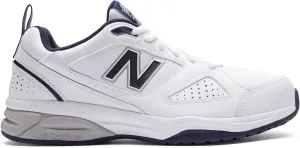 New Balance MX624 Mens Wide Fit Trainers Leather Lace Up 13 US White/Navy/Black