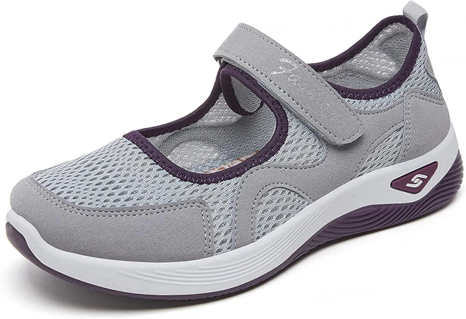 Nurse Shoes for Women Comfortable Walking Shoe Non Slip Adjustable Orthopedic Shoes Breathable Working Flats Nursing Mary Jane Sneakers Casual Lightweight Sneaker
