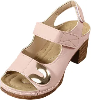 Orthopedic Sandals for Women Chunky Heels Sandals Summer Comfortable Open Toe Slip-On Wedge Heel Dressy Ankle Strap Slingback Walking Shoes