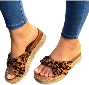 Sandals for Women Flip Flop,Womens Slides Sandals Slip on Bowknot Cute Slippers Summer Beach Flip Flop Wide Width