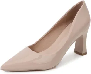 TN TANGNEST Women's Classic Closed Pointed Toe Block Heel Pumps Office Dress High Heels