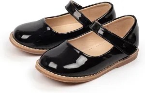 Toddler Girls Mary Jane Dress Shoes Ballet Flat𝘀 Little Girls Soft Leather Slip-On Girls Slippers Light up