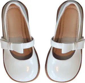 Toddler Little Girls Soft Slip On Loafers Dress Flat Shoes Round Toe Casual Shoes Slip on Toddler Leather Shoes