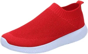 Women's Sneakers in White in Wide Width Gym Shoes Men Men's Casual Dress Sneakers Round Toe Slip On Casual Womens Loafers Comfortable Women's Fashion Sneakers