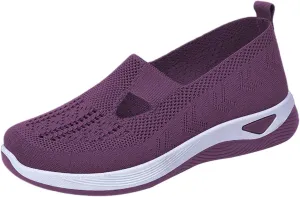 Women's Woven Orthopedic Breathable Soft Shoes Mens Running Shoes Jogging Women Shoes Casual Walking Sneakers Platform Tennis Shoe White Loafers