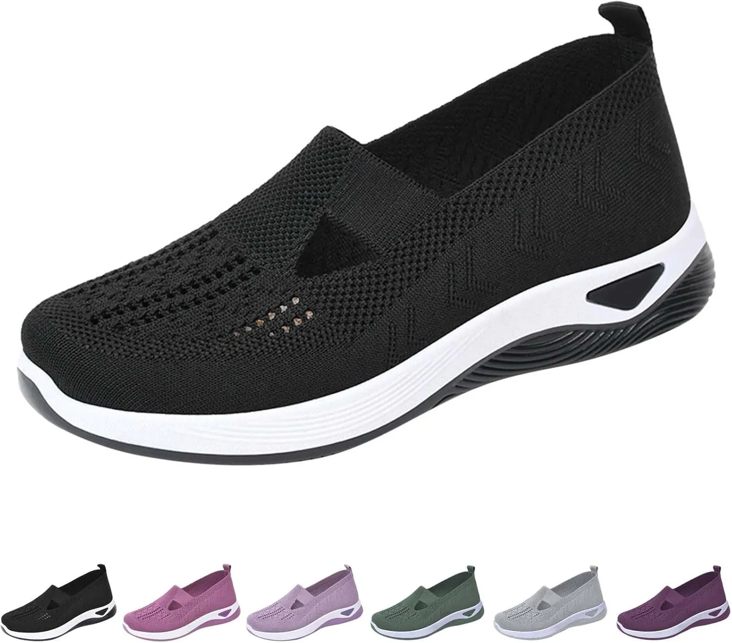 Women's Woven Orthopedic Breathable Soft Shoes Slip On Shoes Women Fashion Men Shoes Casual Men Shoes Sneakers Brown Tennis Shoe Loafers Casual Slip On