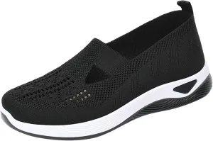 Women's Woven Orthopedic Breathable Soft Shoes Slip On Shoes Women Fashion Men Shoes Casual Men Shoes Sneakers Brown Tennis Shoe Loafers Casual Slip On