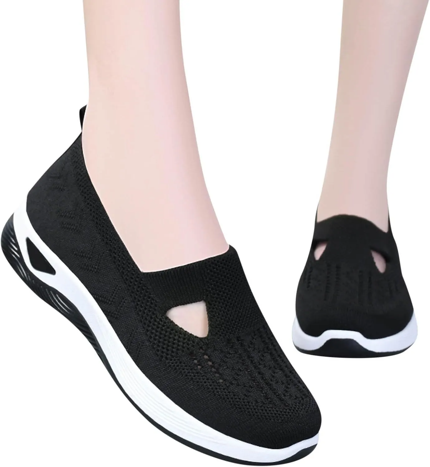 Women's Woven Orthopedic Breathable Soft Shoes Slip On Shoes Women Fashion Men Shoes Casual Men Shoes Sneakers Brown Tennis Shoe Loafers Casual Slip On